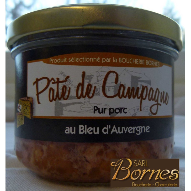 Pâté Campagne au Bleu d'Auvergne – Conserve Cantal | Bornes